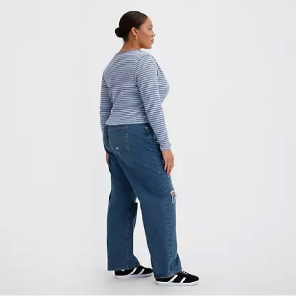 LEVI’S PREMIUM 501® ‘90S WOMEN'S JEANS - Destructed Indigo - Medium Wash - Picture 3 of 16